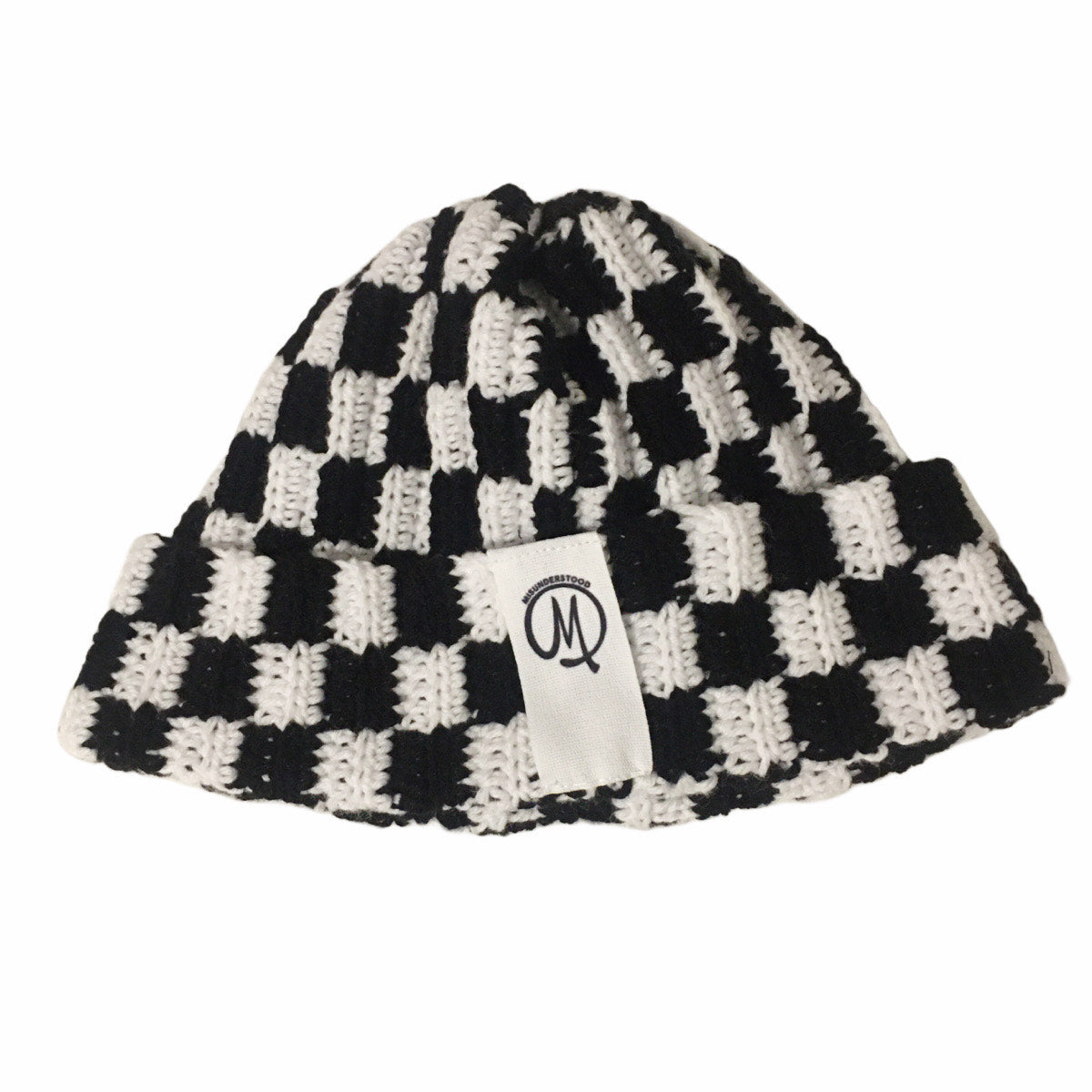 Crocheted Beanie (Black & White)