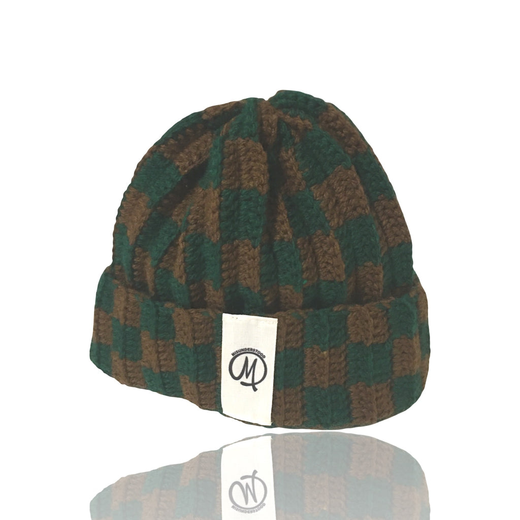 Crocheted Beanies (Green & Brown)